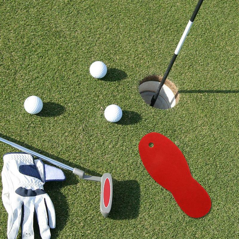 Golf Mat Golf Training Chipping Mat & Aids Little Feet Shape Swing & Chipping Mat Hitting Training Aids Golf Hitting Mat For Men