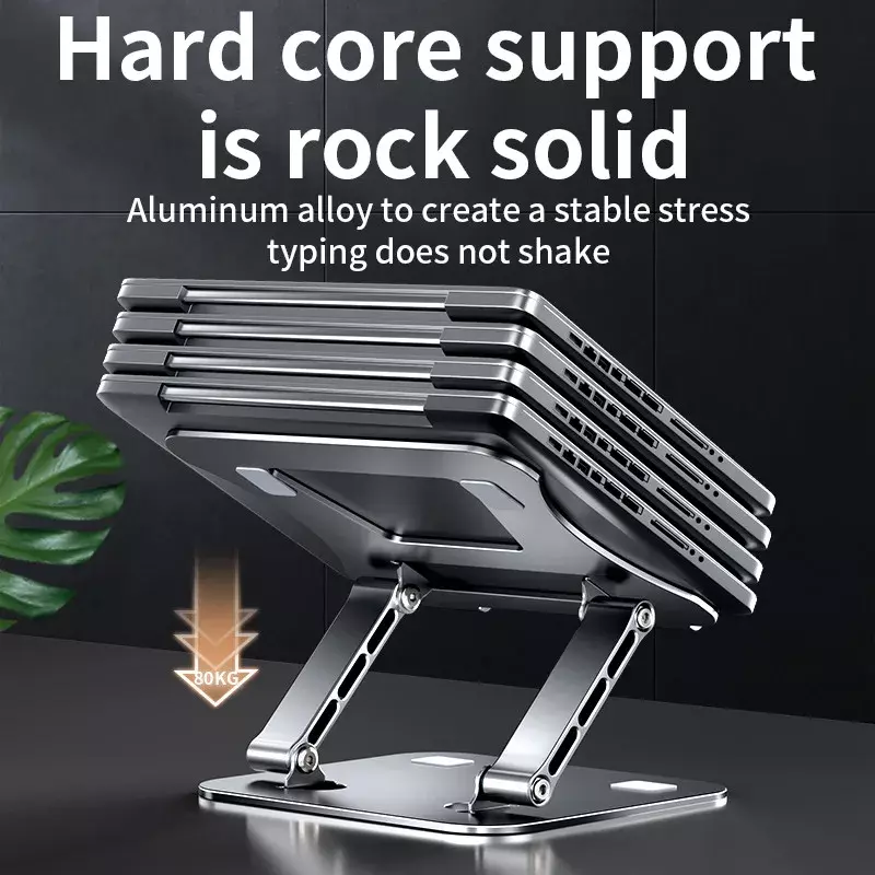 조정 가능한 알루미늄 합금 노트북 태블릿 스탠드, 최대 17 인치 노트북 휴대용 접이식 스탠드, 냉각 스탠드 지지대
