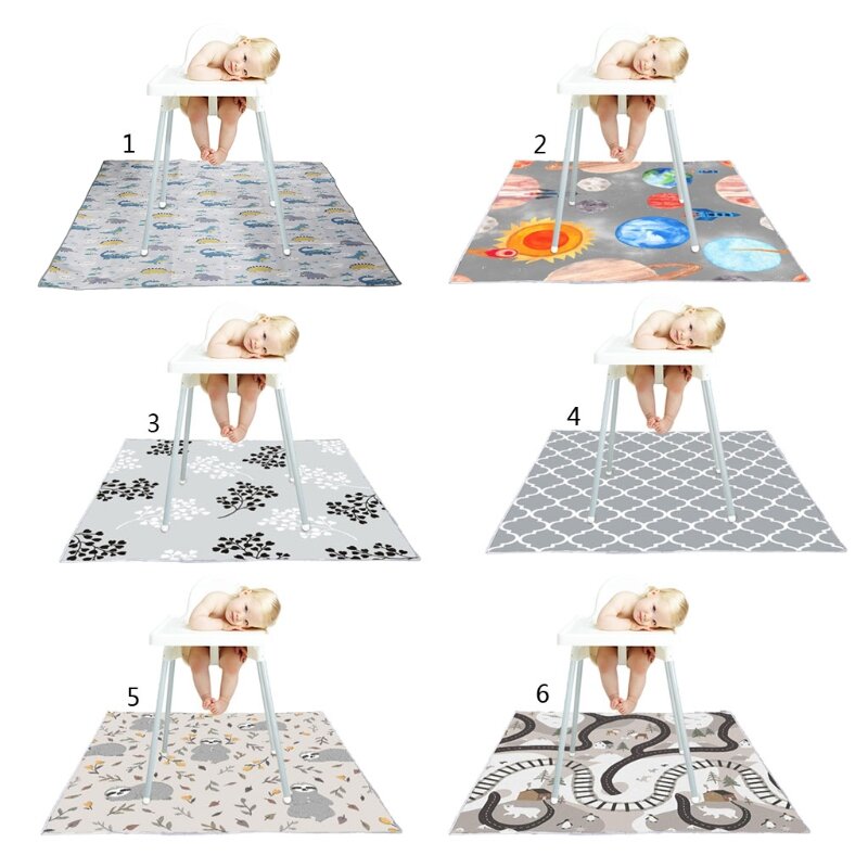 Thảm chống trượt Y4UD 130cm cho ghế ăn cho bé dùng cho thảm chơi Phòng ngủ trẻ em D