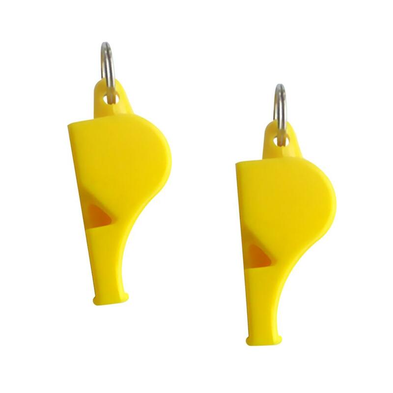 2xPlastic Emergency Survival Whistle Marine Camping Boating Yellow