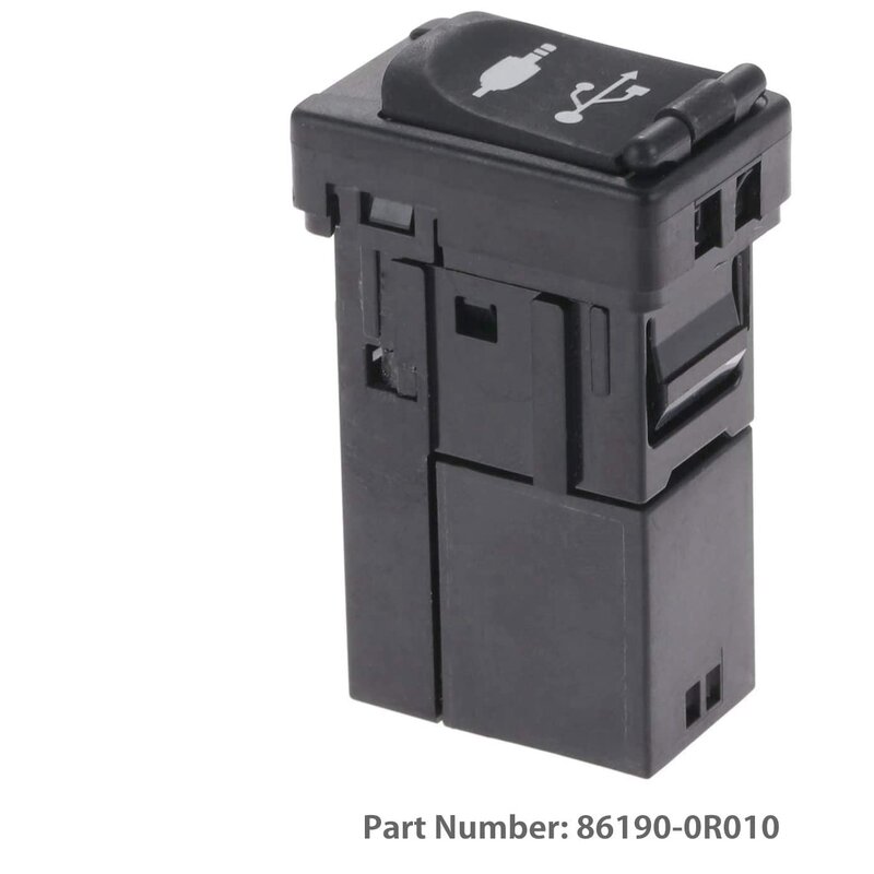 Adaptateur de port USB AUX, prise d'entrée audio auxiliaire, pièce de réparation d'autoradio, convient pour Toyota CorTrustCamry, 86190-0R010