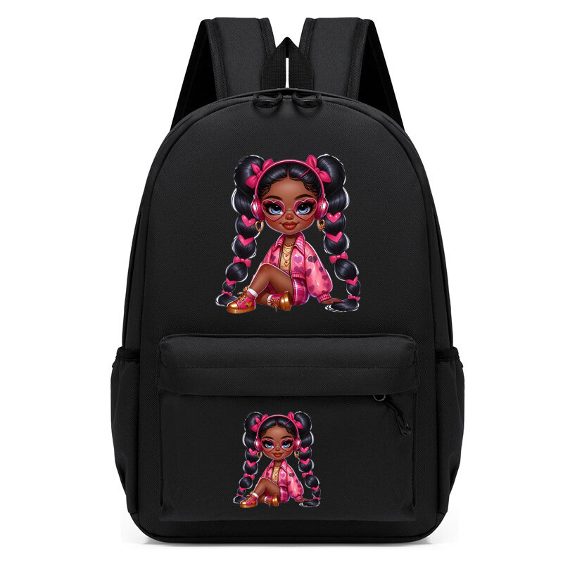 Plecak dziecięcy piękny plecak dziewczyna z Afro plecak do przedszkola dzieci księżniczka plecak dziewczyna podróżna plecak szkolny