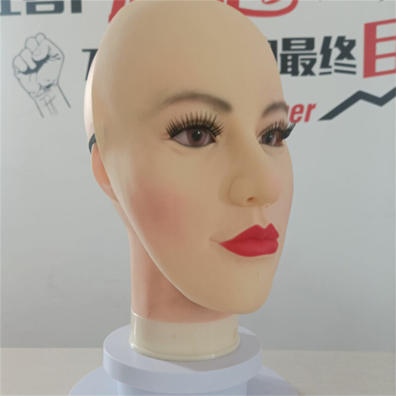 2022 realista rosto de látex macio máscaras rachel adereços para crossdresser travesti halloween cosplay masculino para feminino shemale