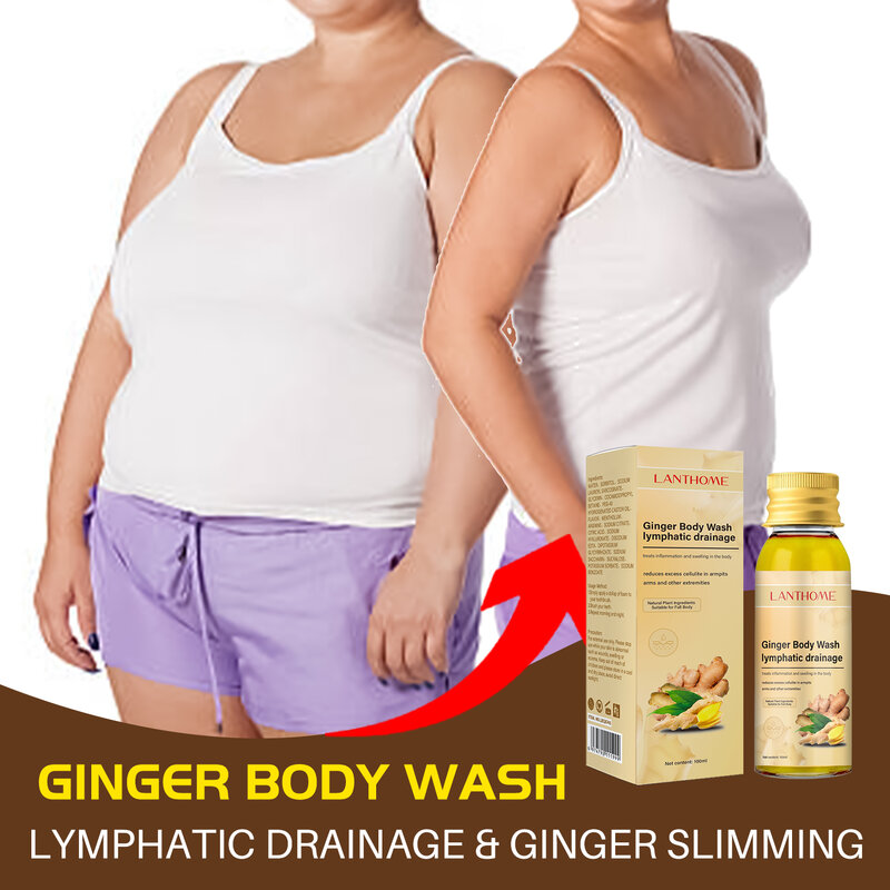 ขิง Slimming ลดน้ำหนักเซลลูไลท์ Remover ระบายน้ำเหลือง Herbal Shower Gel ความงามสุขภาพ Firm Body Care