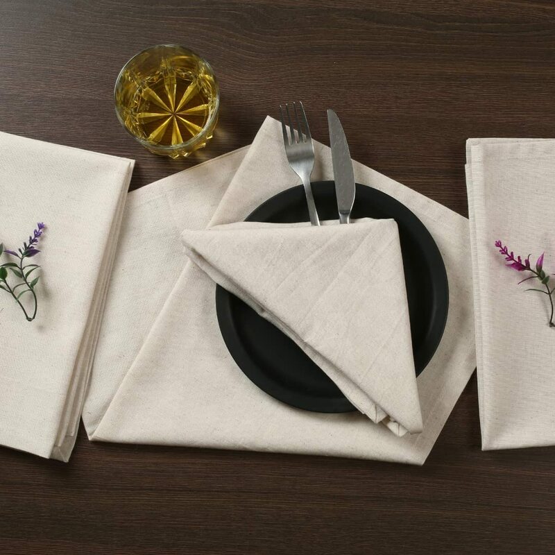 Set Of 6 45x45cm Tablecloth Napkins, Durable Polyester Thickened Pads, Reusable Kitchen, Dining, Holiday Decorations