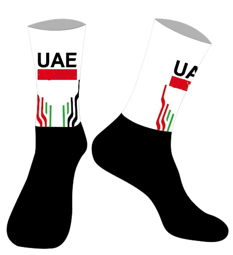 Meias ciclismo corte renda para homens e mulheres, meias antiderrapante, luvas respiráveis, UAE Team, 1 par, 2022