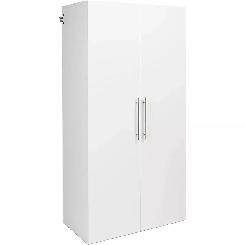 Большой шкаф для хранения препак HangUps-белый шкаф 36 дюймов с полками и дверями; Идеально подходит для корзины и общего монтажа