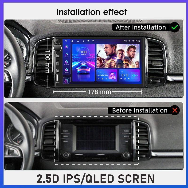 Jmcq Universele 7 Inch Auto Radio Voor Nissan Kia Honda Toyota Vw 2 Din Android 11.0 Multimedia Video Player Carplay ips 4G Rds Dsp