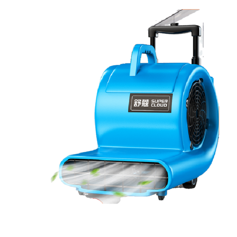 Sèche-linge bleu pour tapis et sol, équipement de nettoyage avec biellette, souffleur commercial, mélangeur haute puissance