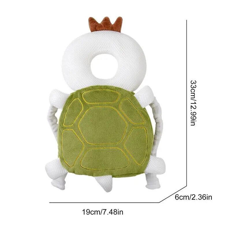 Coussin de protection de la tête pour bébé, réglable, anti-collision, respirant, en forme de tortue, pour sac à dos