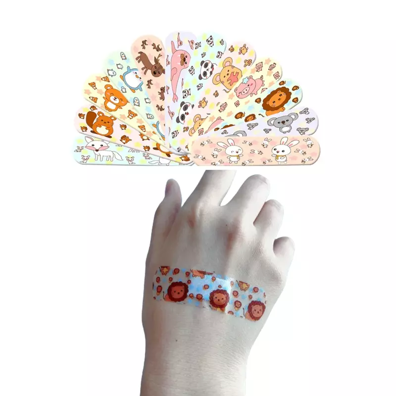 Patch de ferida de desenhos animados para crianças Ataduras adesivas Primeiros socorros Patches de gesso de pele de emergência Hemostasia para crianças 100 pcs/lote