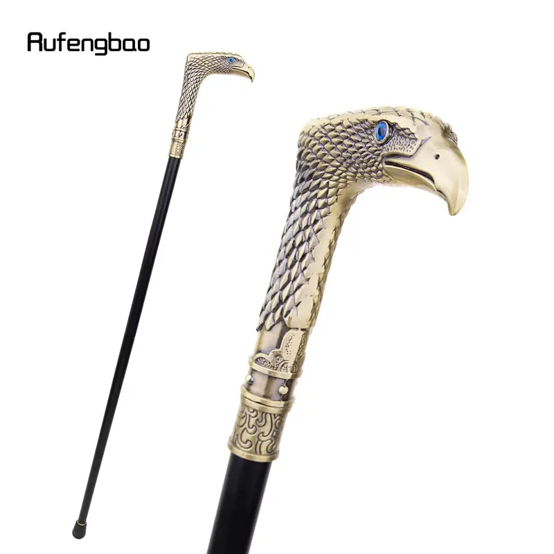 Colorful Blue Eye Eagle Single Joint Fashion Walking Stick Decorative Vampire Cospaly Party Walking Cane Halloween Crosier 93cm