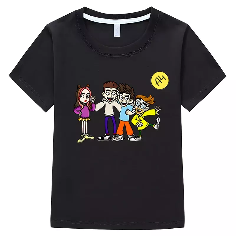 Влад Бумага А4 Children T Shirts  A4 Merch Casual Short sleeve Tops y2k boys girls clothes kids clothes Anime A4 Vlad T-shirt