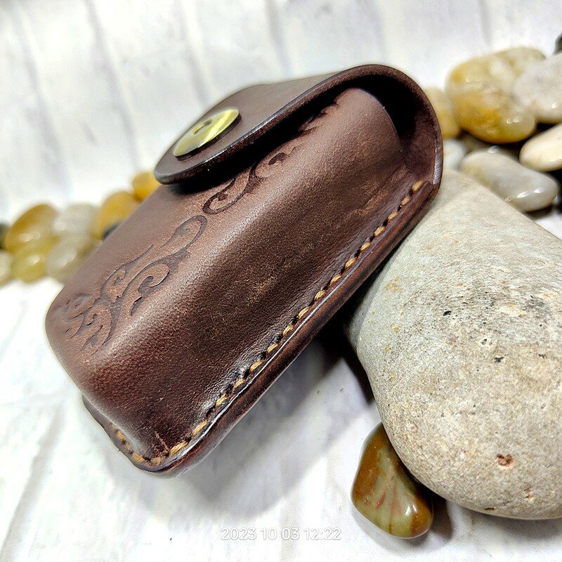 Blongk-Saco de Cintura Chave de Couro Genuíno para Homens, Caso Feito À Mão, Pacote de Cinto, Universal, DFD-QC