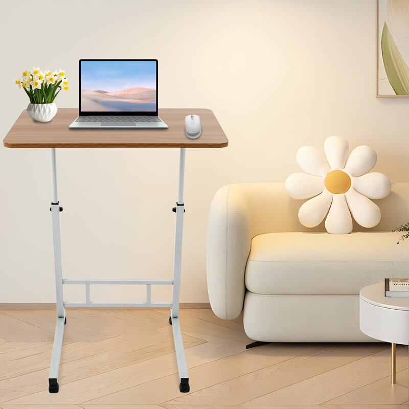 โต๊ะปรับระดับความสูงได้โต๊ะแล็ปท็อปขาตั้งคอมพิวเตอร์แบบกลิ้งปรับความสูงได้