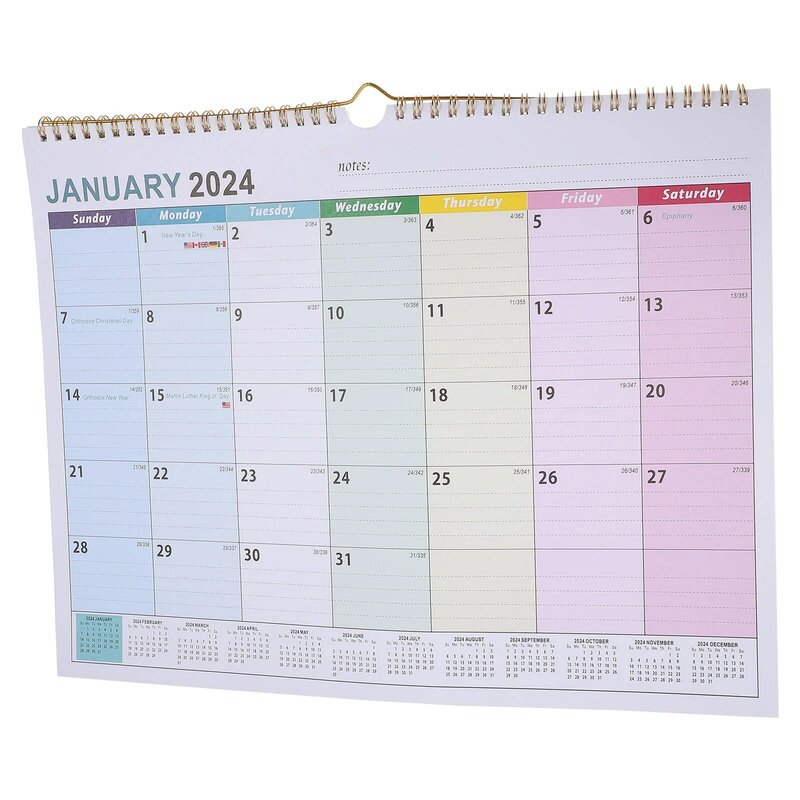 Большой ежемесячный настенный календарь, спиральный обратный отсчет, календарь, настенный календарь для фотографий