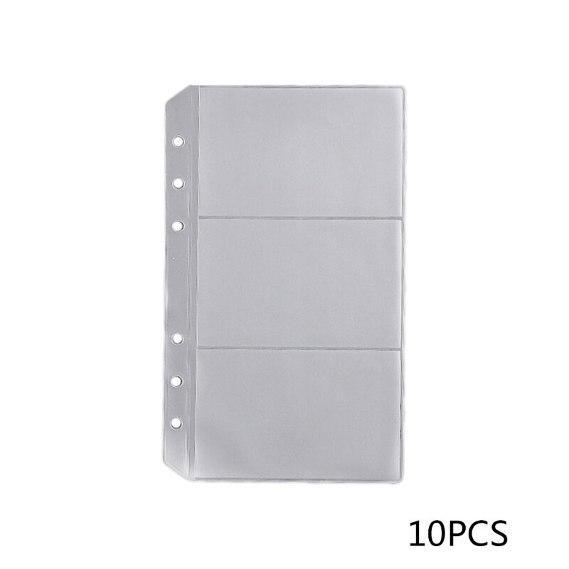 10Pcs PVC 노트북 바인더 노트북 바인더 루스 리프 가방 리필 가능 종이 Dropship