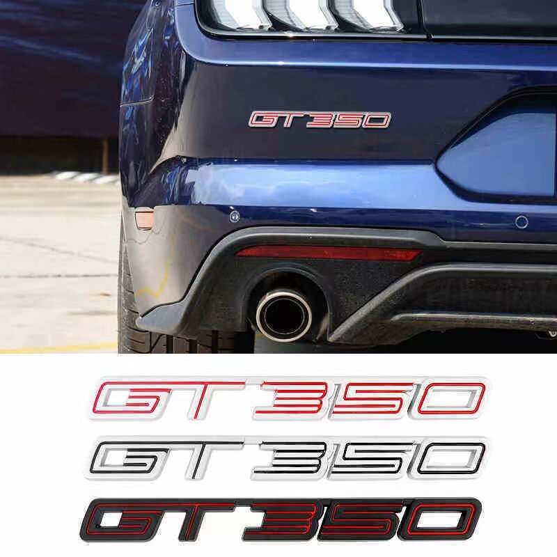 Metal 3D letras decalques adesivo para Ford Mustang, logotipo do carro, corpo do carro, cauda, emblema tronco, emblemas adesivos, Mustang GT 500, SHELBY GT350 GT500