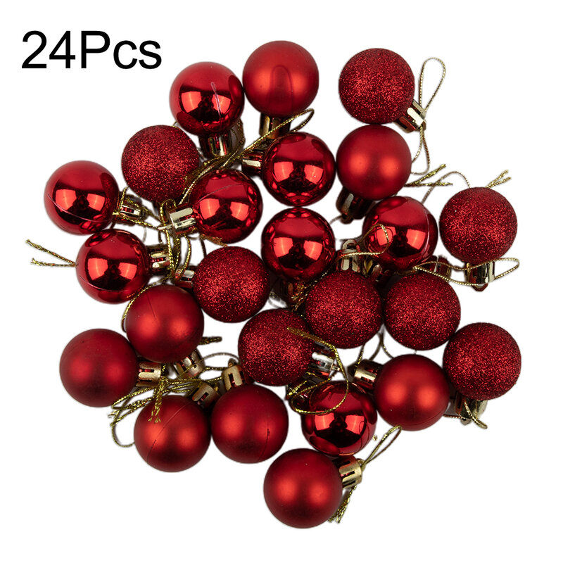 Xmas Party Decor 24Pcs Christmas Ball New Year Gift Wedding Ceremony Bridal Shower Party For Christmas Tree Decoration