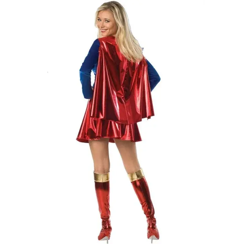 New sexy adult costume super girl hero woman cosplay female girls dress party