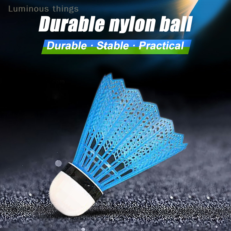 1PCS Colorful Badminton Balls Stretch Plastic Playing Resistant Windproof Color Random Plastic Rubber Beginner Training Balls