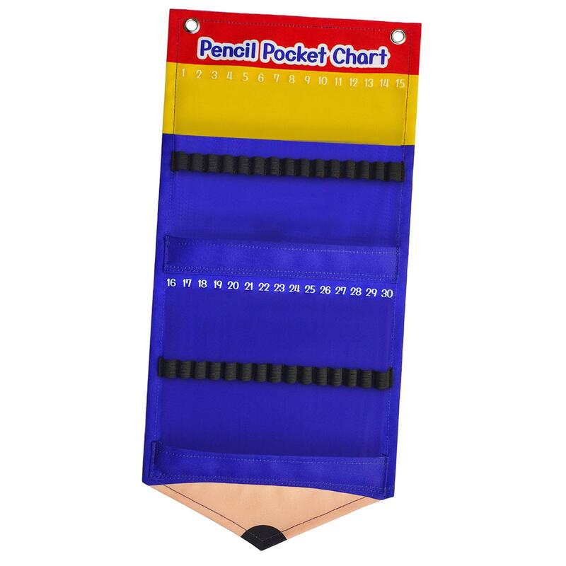 어린이 교사용 경량 연필 주차 포켓 차트 거치대, 25.5x55.5cm