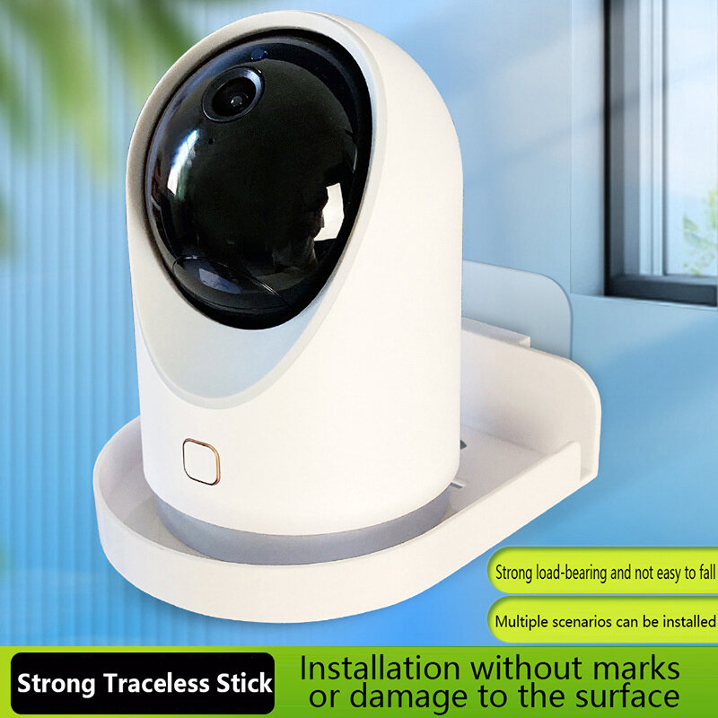 Security Surveillance CCTV Camera Holder, Home Stand, auto-adesivo, fixador sem broca, Traceless suporte de parede, novo