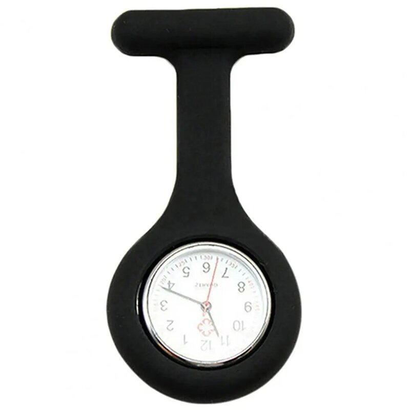 미니 클립 석영 포켓 시계, 실리콘 병원 의사 간호사 시계 브로치 튜닉 시계 줄 시계, 무료 배터리 의료 시계