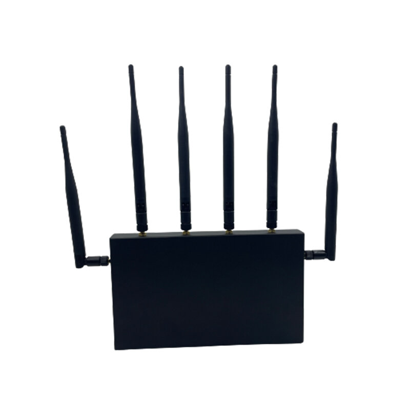 1800Mbps WIFI6 Gigabit Router 4G 5G RJ11พอร์ต Dual Band 5G อุตสาหกรรม Router กับซิมการ์ดสล็อต6 * 5dBi เสาอากาศ