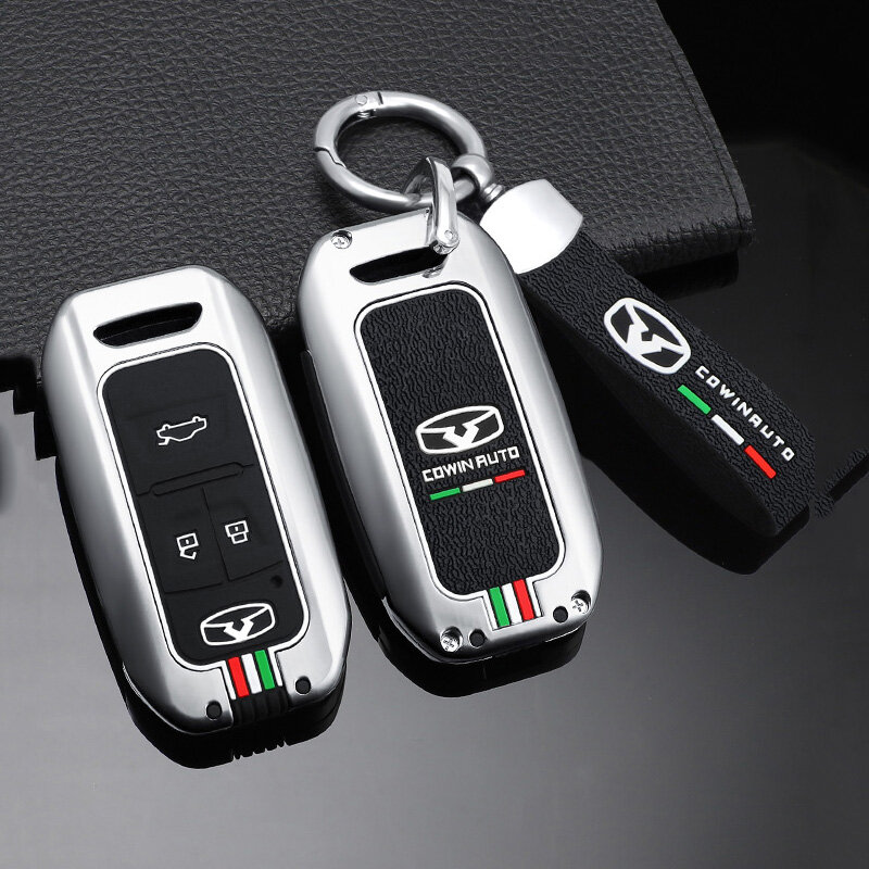 غلاف من الجلد من سبائك الزنك لمفاتيح السيارة ، غطاء مفتاح ، غلاف واقي ، سلسلة مفاتيح لشيري كوبين للسيارات شوجيت FX11 Pro EV شوي ، ملحق