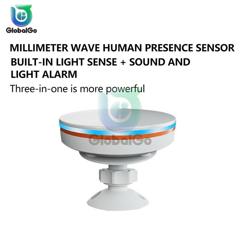 ZigBee 3,0/WiFi presencia humana sensor 5V mmwave 24g radar con sirena alarma movimiento Lux detección tuya/Smart vida automatización del hogar