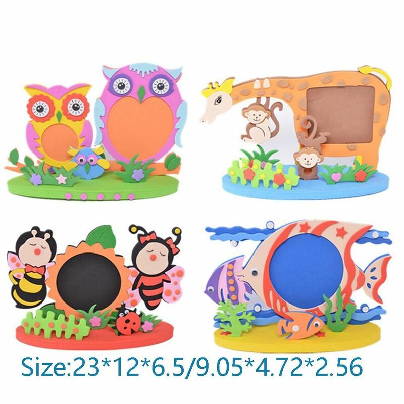 Love Photo Frame Photo Sticker Cartoon Owl Bee Photo Toy Kindergarten Applique DIY Foam Photo Toy Photo Frame Crafts Toy