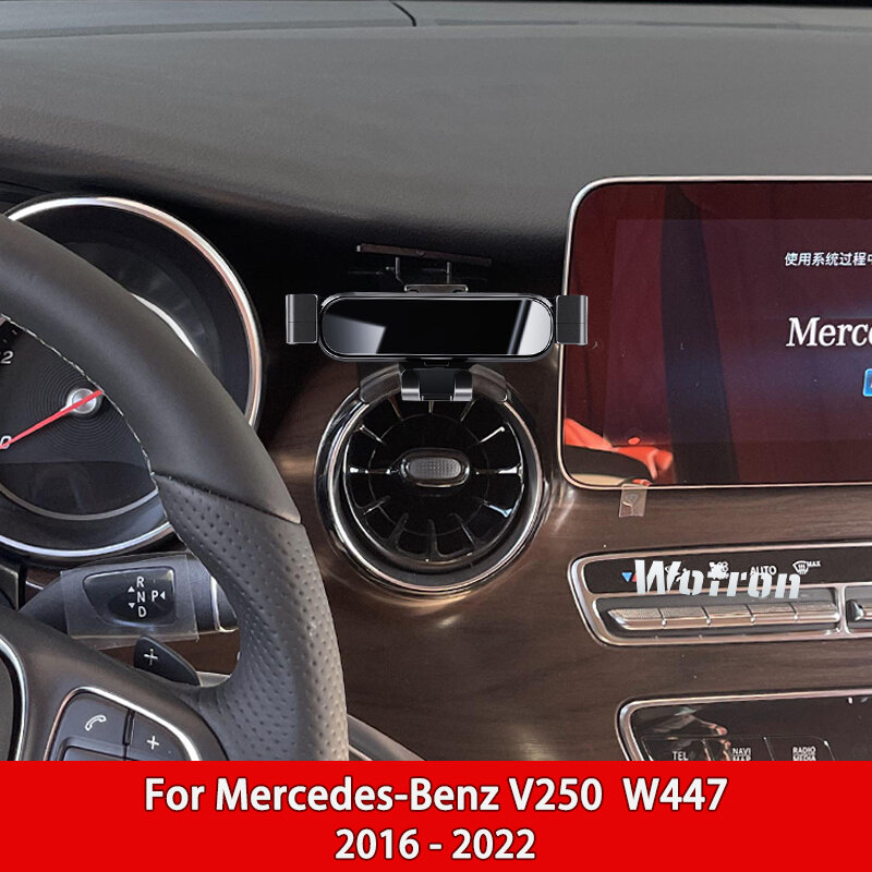 Car Mobile Phone Holder For Mercedes Benz V250 W447 2016-2022 360 Degree Rotating GPS Special Mount Support Accessories