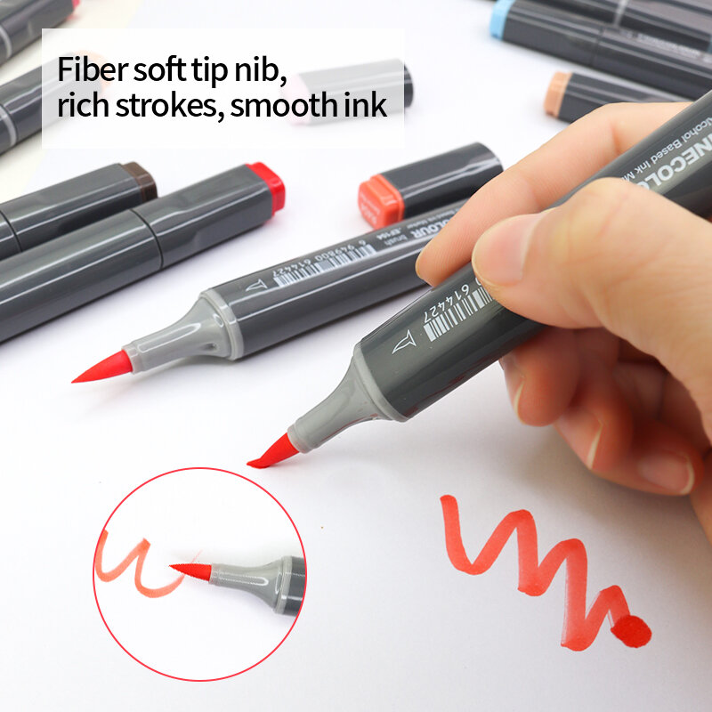 Finecolor EF104 pennarelli per pennarelli a doppia testa per principianti pittura disegno di schizzi di Anime disegno pennarello di alta qualità forniture artistiche