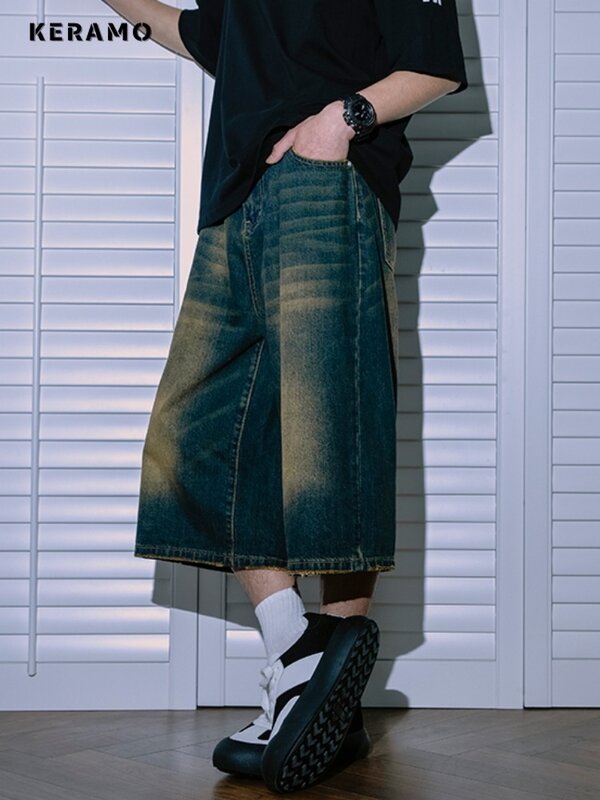 Pantalones cortos rectos de cintura alta para mujer, Shorts informales con bolsillos, ropa de calle Grunge Y2K, primavera 2024