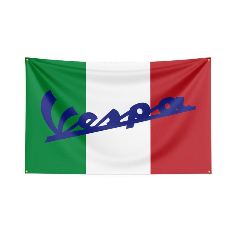 Itália Vespa Scooter bandeira poliéster Impressão Digital Moto Banner