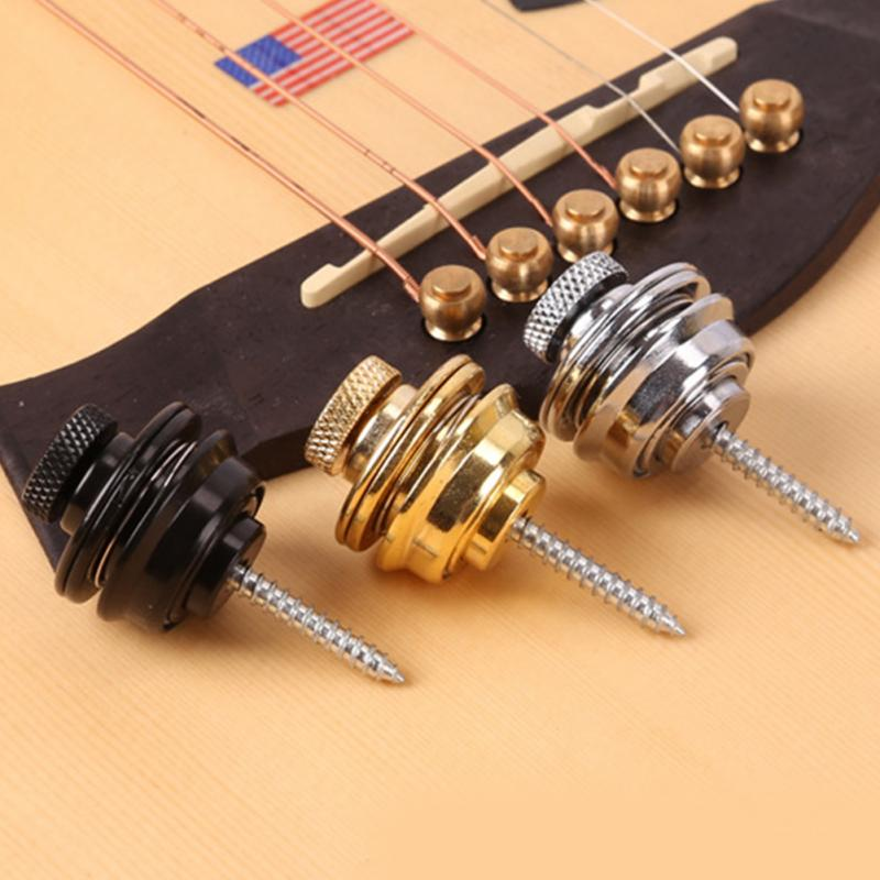 Correa de guitarra de 1 piezas, botón de bloqueo, hebilla de guitarra antideslizante para bajo eléctrico acústico