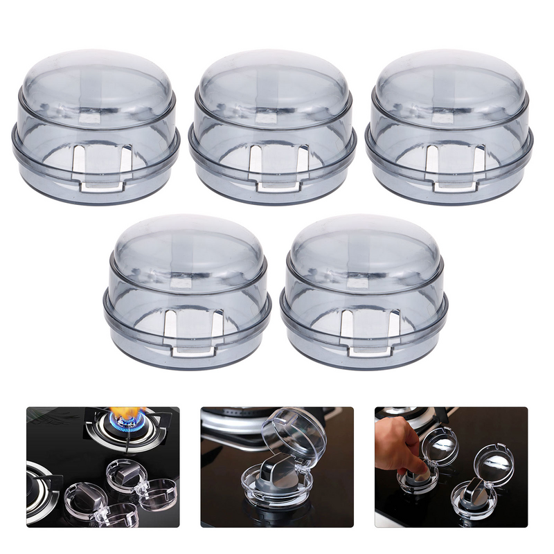 5pcs Gas Door Locks Baby Oven Lock Stove Protector Clear Stove Guard