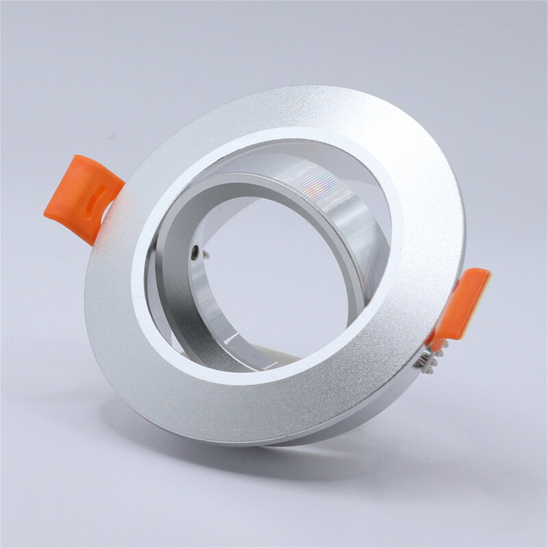 Carcasa de globo ocular LED GU10 MR16, carcasa de luz descendente plateada de un solo cabezal, accesorio de carcasa de foco LED