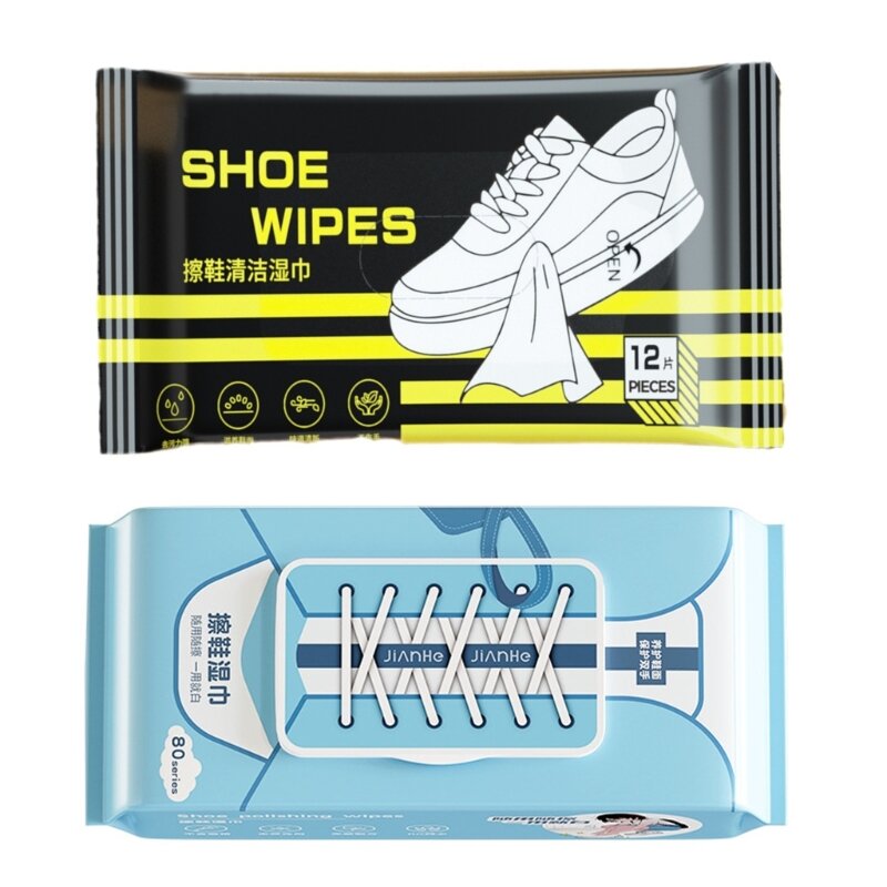 10/80 Stück Einweg-Schuhtücher, wischt schnell für Turnschuhe, weiße Schuhtücher, Sneaker-Reinigungstücher, entfernt