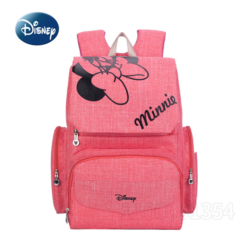 Disney-mochila Original de Mickey para pañales, bolso de bebé de dibujos animados, gran capacidad, multifuncional, alta calidad