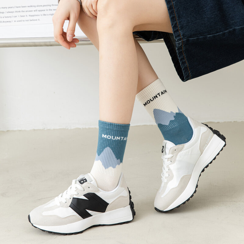 Socks Women Japanese Korean Style Harajuku Combed Cotton Boneless Crew AB Socks Men Street Fashion Sports Couple Socks Gift