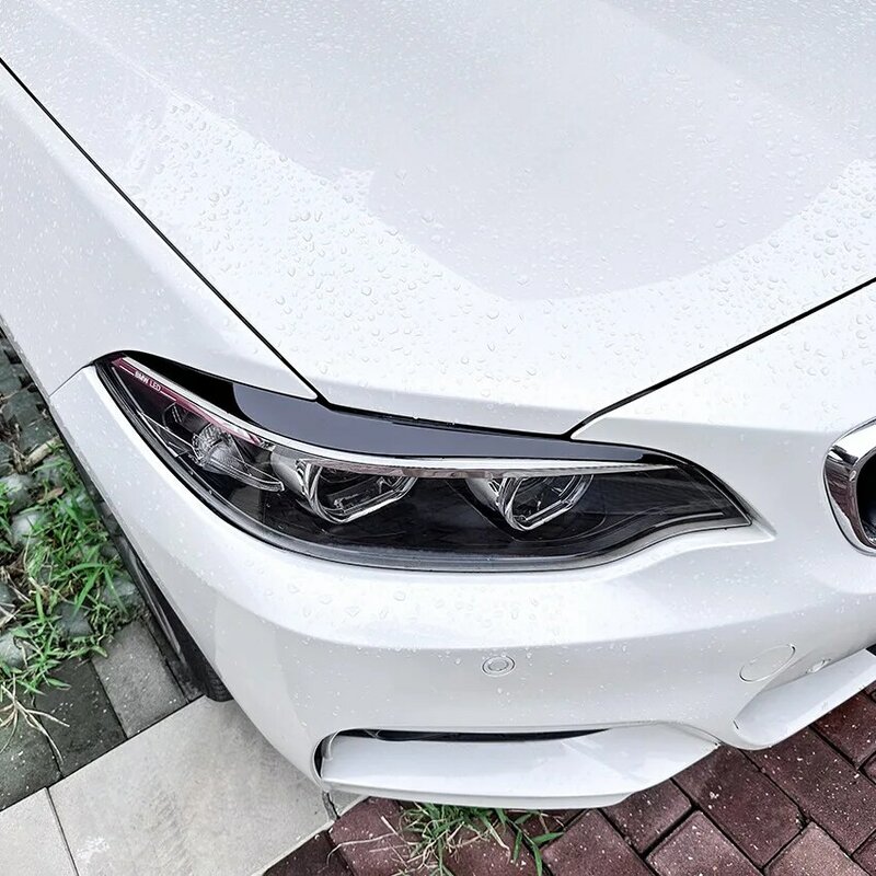 2015 To 2019 For BMW 2 Series F22 F23 220i 228i 230i M235i M240i Car Evil Headlight Eyebrows Eyelid Cover 3D Stickers By ABS