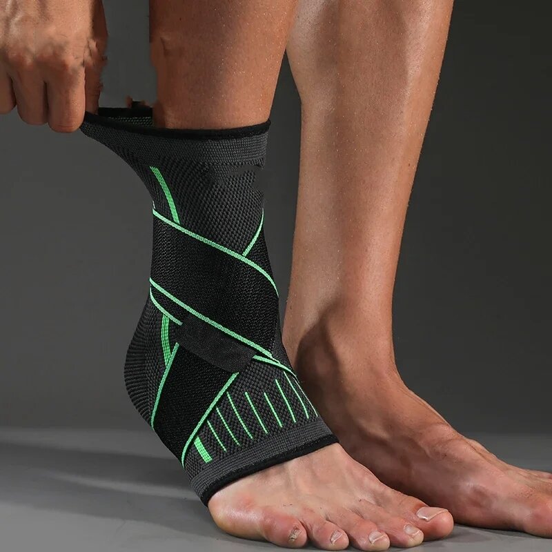 1ชิ้นสายรัดป้องกันข้อเท้าอุปกรณ์พยุงข้อเท้าสายรัดเท้าเข็มขัดยืดฟิตเนสกีฬายิมอุปกรณ์แบดมินตัน