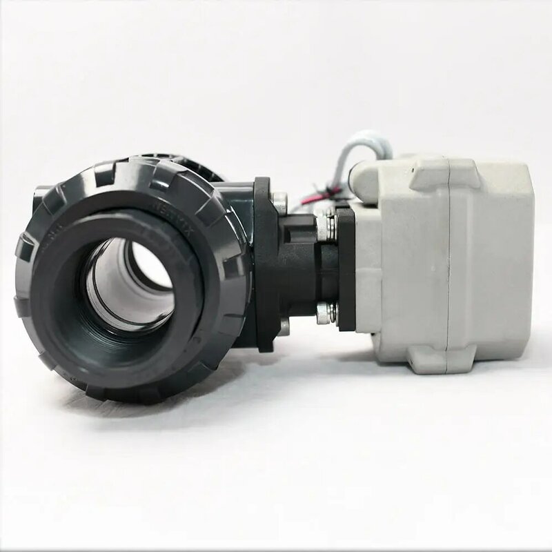 Mini Smart Atuador Motorizado, Ligar e desligar Tipo, Controle de plástico PVC, 2 Way, Válvula de Esfera Elétrica Ss316, 230V, 12V, 24V