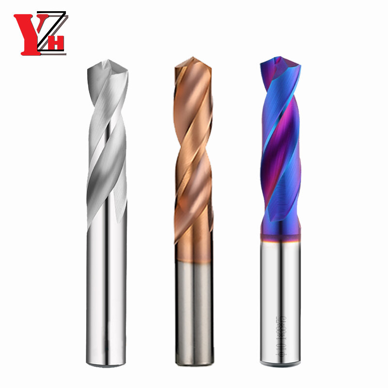 Твист-дрель YZH карбидная, 1,0-10,9 мм, диаметр HRC65, вольфрам, обычная заглушка и прямая ручка для сверления металла, стали с ЧПУ