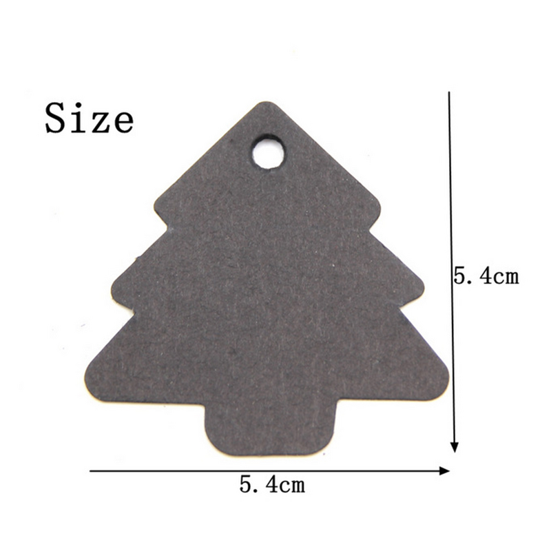 Christmas Tree Kraft Paper Vintage Hang Blank Name Card Tag Price Tags Wedding Party Gift Tags (White)