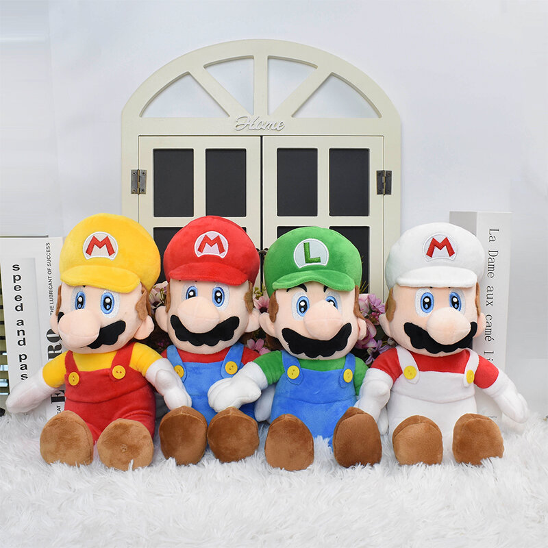 Bros mainan mewah Luigi Mario boneka Anime boneka Plushie untuk anak-anak hadiah ulang tahun Natal yang bagus untuk anak-anak