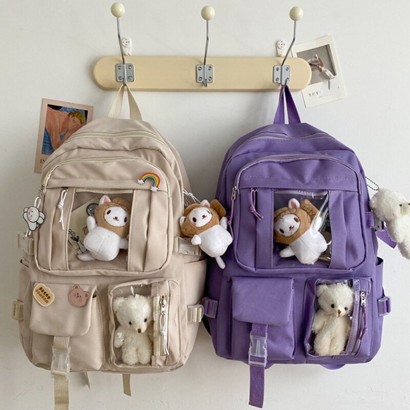 Mochila escolar lindas mochilas para computadora portátil mochila para estudiantes bolsas viaje casuales nailon para niñas