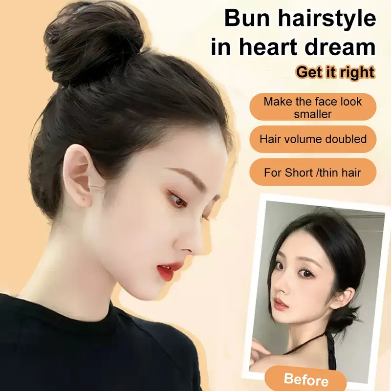 ALXNAN bundel rambut sintetis, satu potong kepala bunga, artefak koil rambut, atasan tengkorak tinggi, tas wig ekstra